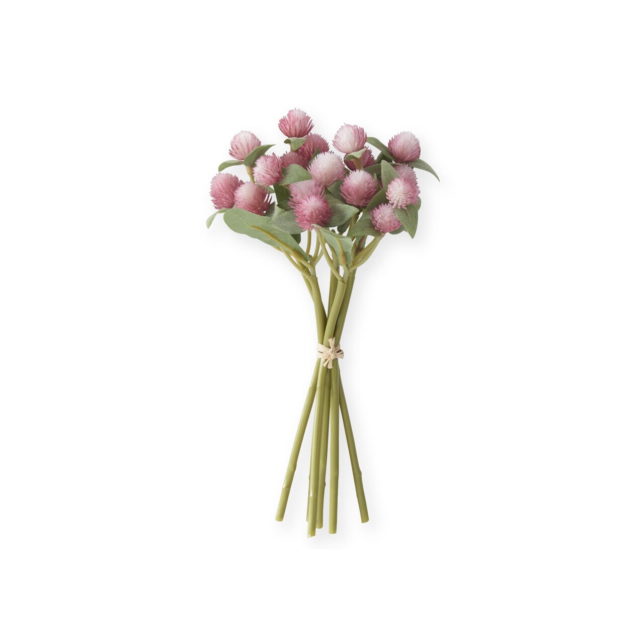 Artificial Pink Globe Amaranth Berry Floral Bundle 10 Inch Faux Floral Stems-17922A-Pk